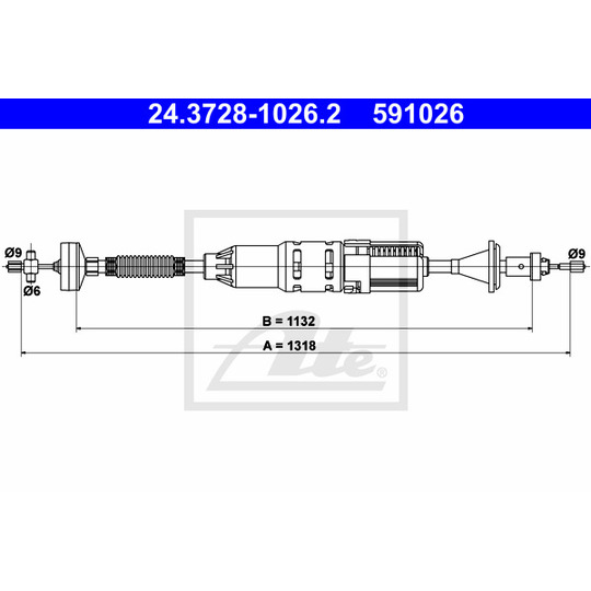 24.3728-1026.2 - Clutch Cable 