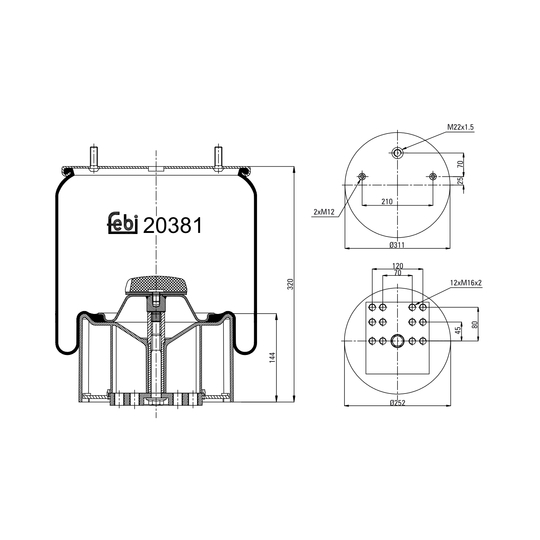 20381 - Boot, air suspension 