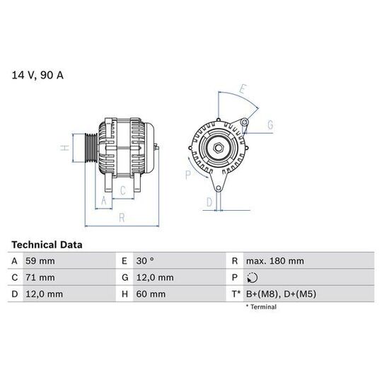 0 986 042 000 - Alternator 