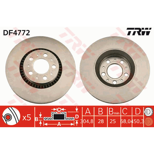 DF4772 - Brake Disc 