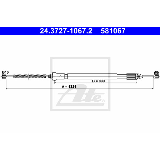 24.3727-1067.2 - Cable, parking brake 