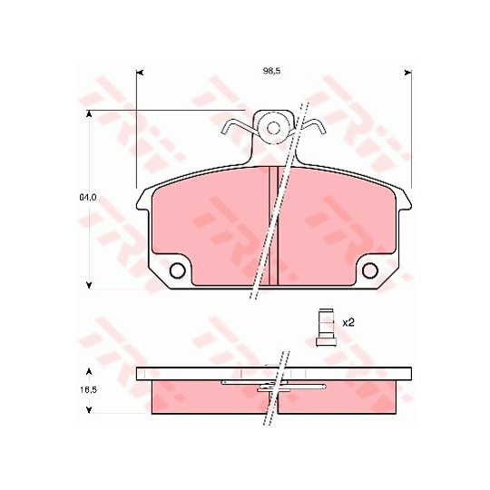 GDB632 - Brake Pad Set, disc brake 