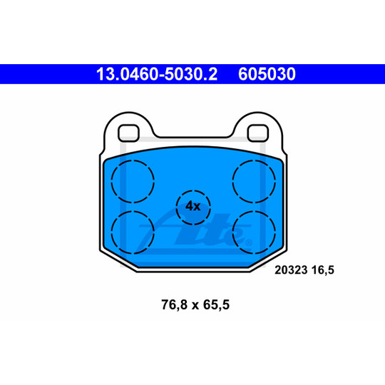 13.0460-5030.2 - Brake Pad Set, disc brake 