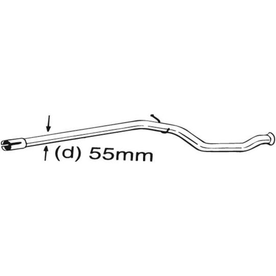 889-535 - Repair Pipe, catalytic converter 