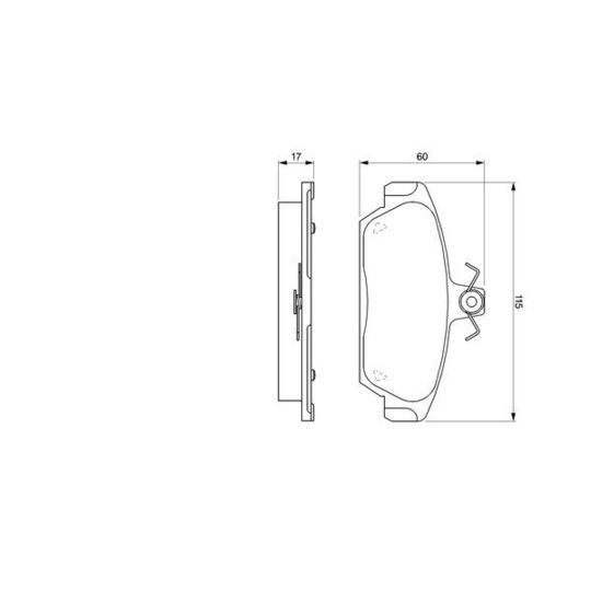 0 986 424 092 - Brake Pad Set, disc brake 