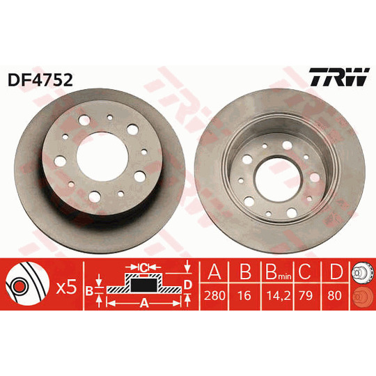 DF4752 - Brake Disc 