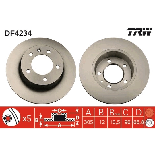 DF4234 - Brake Disc 