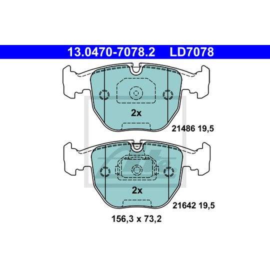 13.0470-7078.2 - Brake Pad Set, disc brake 