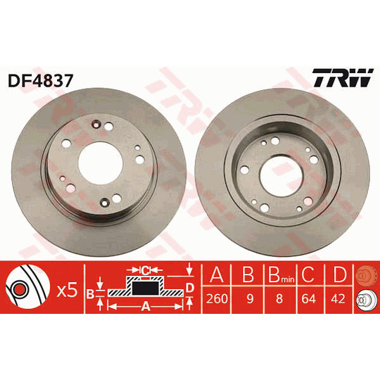 DF4837 - Brake Disc 
