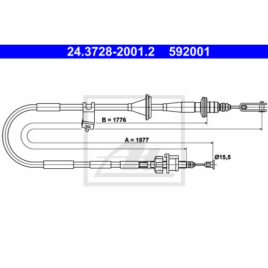 24.3728-2001.2 - Clutch Cable 