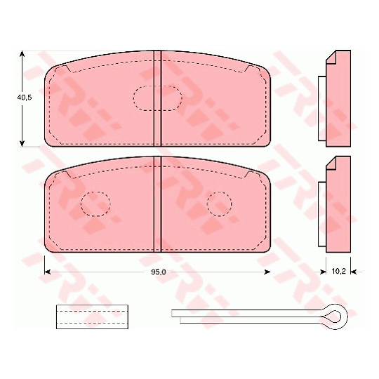 GDB108 - Brake Pad Set, disc brake 