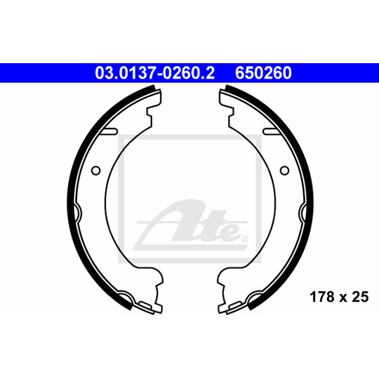 03.0137-0260.2 - Bromsbackar, sats, parkeringsbroms 