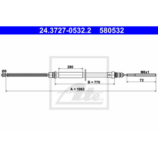 24.3727-0532.2 - Cable, parking brake 