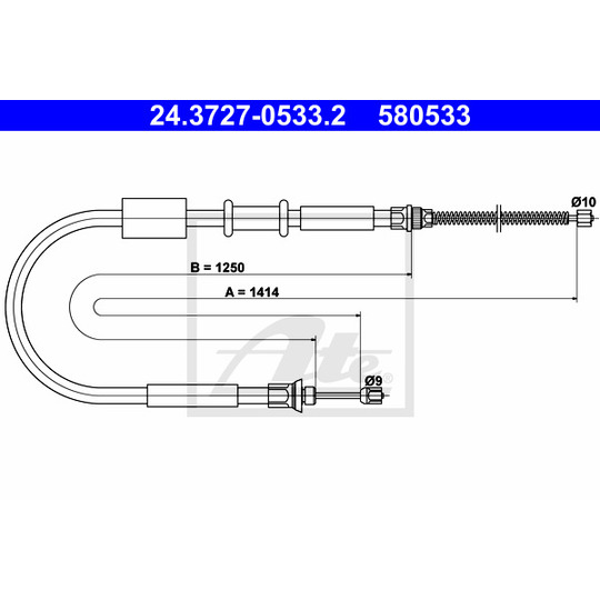 24.3727-0533.2 - Cable, parking brake 