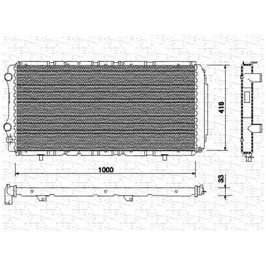 350213708000 - Radiator, engine cooling 