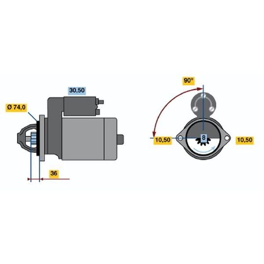 0 986 015 781 - Startmotor 