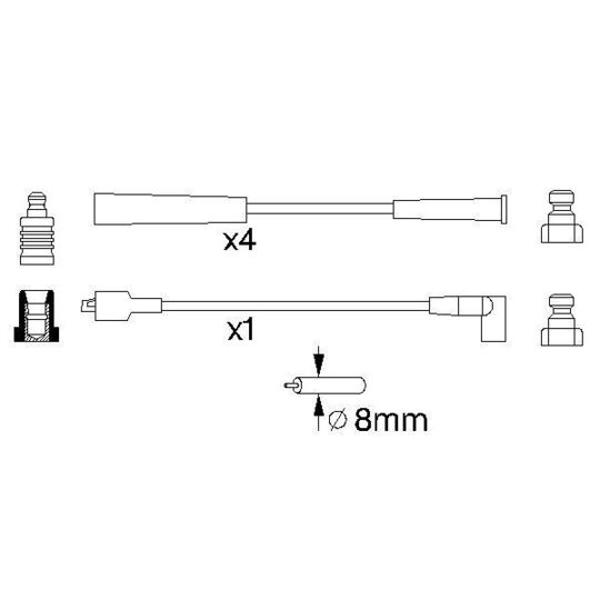 0 986 357 140 - Ignition Cable Kit 