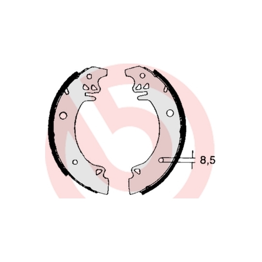 S 61 507 - Brake Shoe Set 