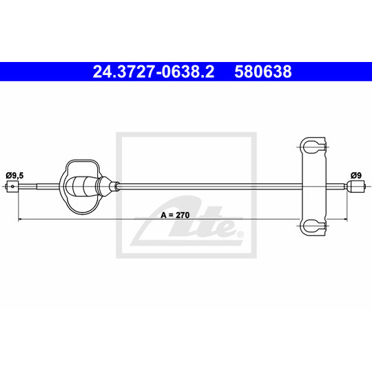 24.3727-0638.2 - Cable, parking brake 