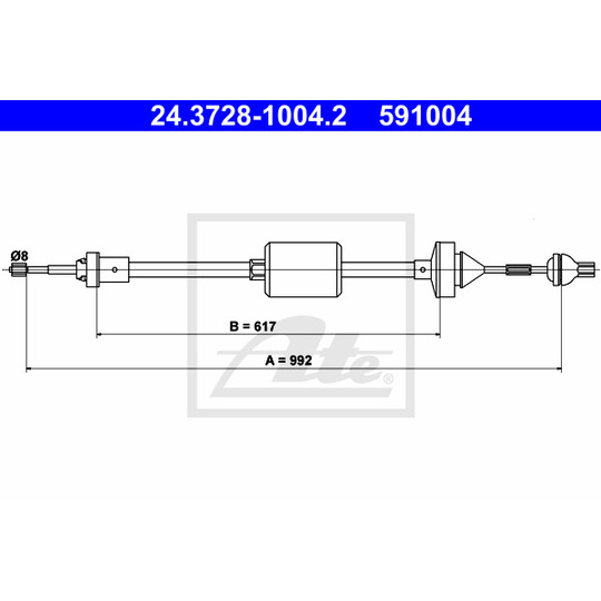 24.3728-1004.2 - Clutch Cable 