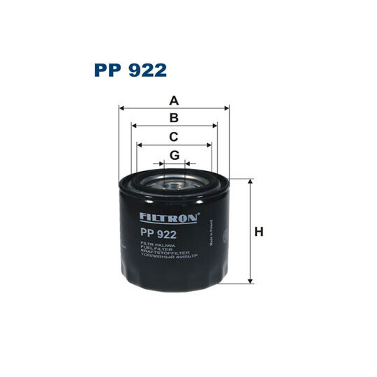 PP 922 - Fuel filter 