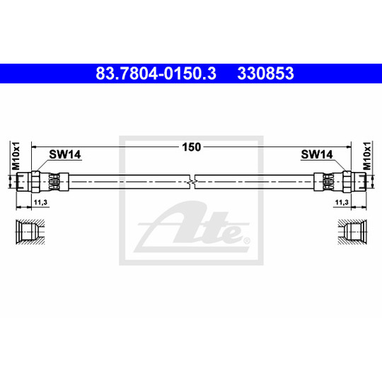 83.7804-0150.3 - Bromsslang 