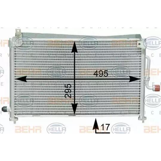 8FC 351 302-641 - Condenser, air conditioning 