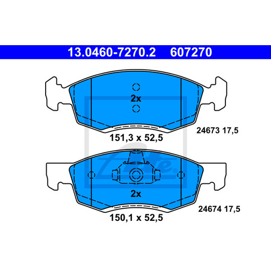 13.0460-7270.2 - Brake Pad Set, disc brake 