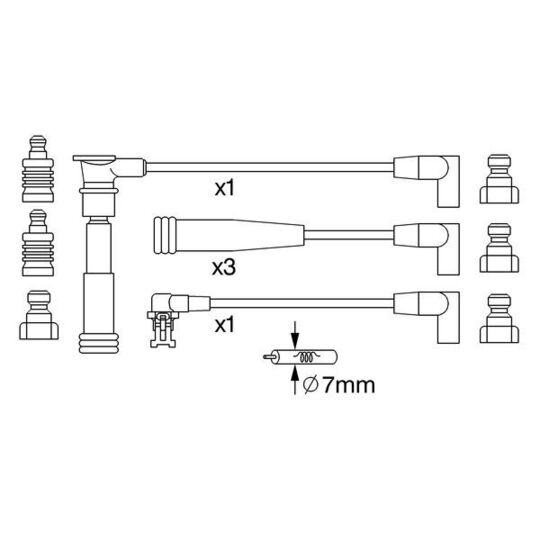 0 986 357 231 - Ignition Cable Kit 