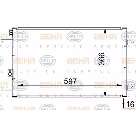 8FC 351 036-111 - Condenser, air conditioning 