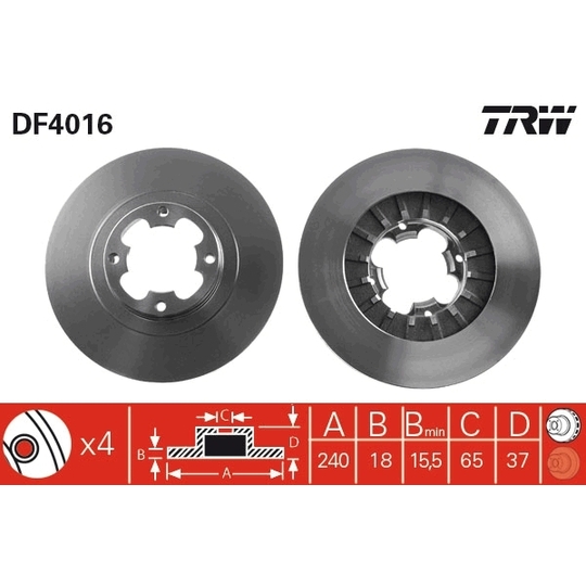 DF4016 - Brake Disc 