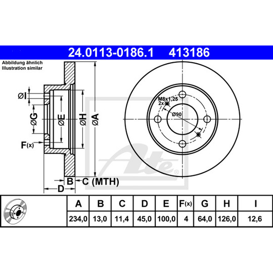 24.0113-0186.1 - Brake Disc 