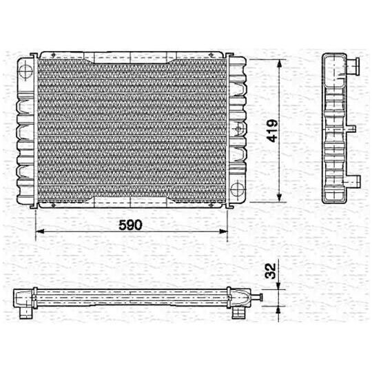 350213658000 - Radiaator, mootorijahutus 