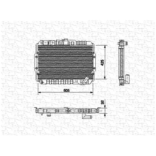 350213551000 - Radiator, engine cooling 