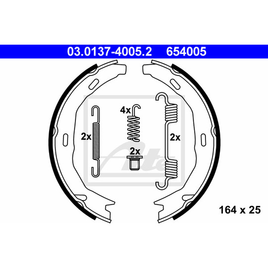 03.0137-4005.2 - Brake Shoe Set, parking brake 