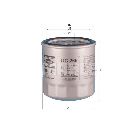 OC 265 - Oil filter 