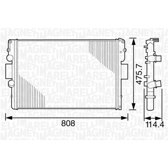 350213120900 - Radiator, engine cooling 