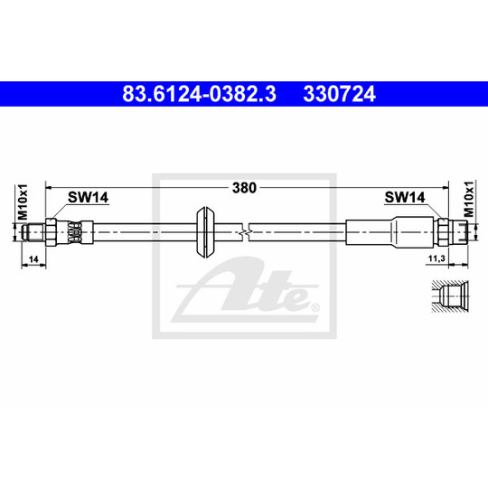 83.6124-0382.3 - Bromsslang 