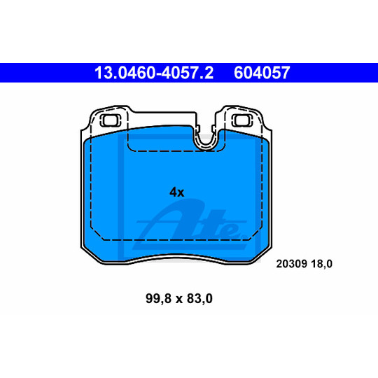 13.0460-4057.2 - Brake Pad Set, disc brake 