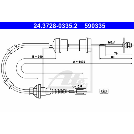 24.3728-0335.2 - Clutch Cable 