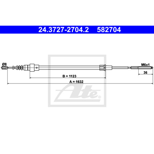 24.3727-2704.2 - Cable, parking brake 