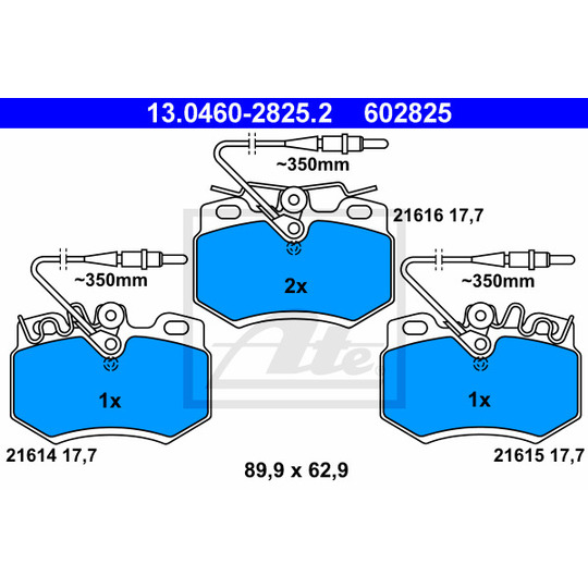 13.0460-2825.2 - Brake Pad Set, disc brake 