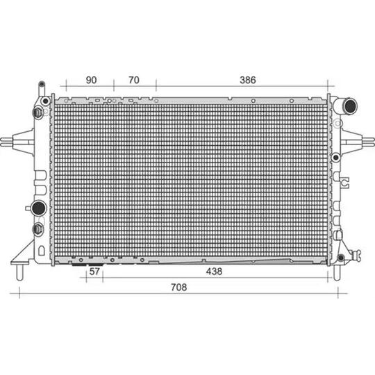 350213965000 - Radiaator, mootorijahutus 