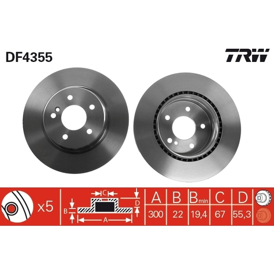 DF4355 - Brake Disc 