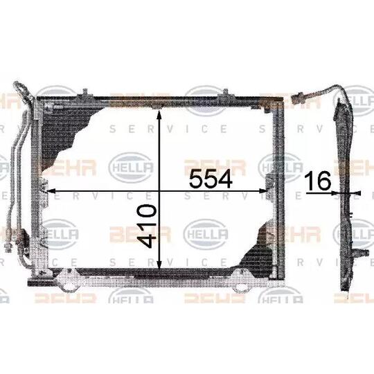 8FC 351 038-451 - Lauhdutin, ilmastointilaite 