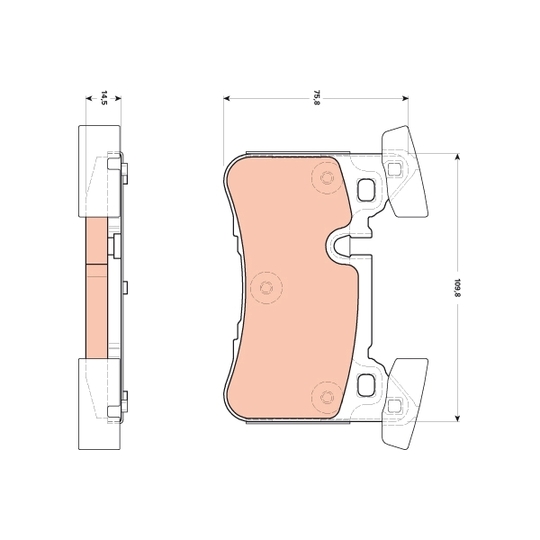 GDB1856 - Brake Pad Set, disc brake 