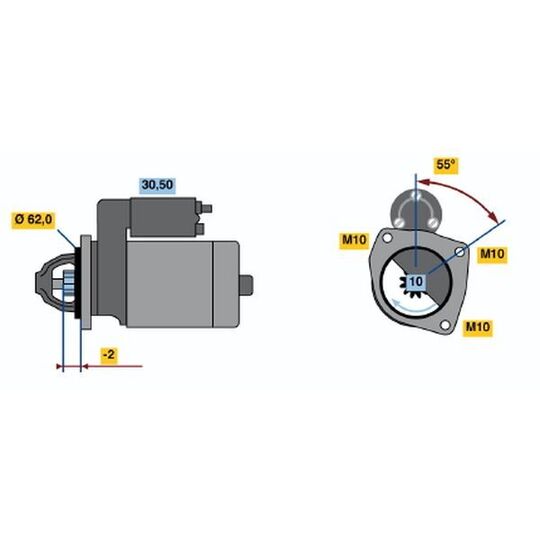 0 986 016 930 - Startmotor 