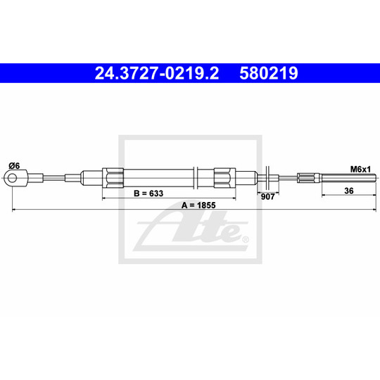 24.3727-0219.2 - Cable, parking brake 