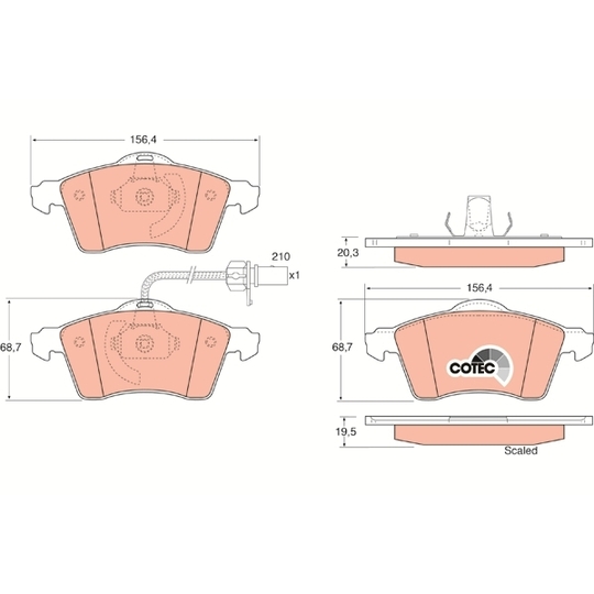 GDB1391 - Brake Pad Set, disc brake 