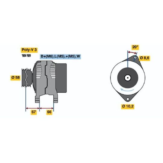 0 986 038 871 - Alternator 